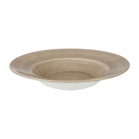 Churchill Stonecast Patina Antique Taupe Kom met Brede Rand Large 27,9 cm - Porselein Bruin (12 stuks)