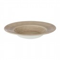 Churchill Stonecast Patina Antique Taupe Kom met Brede Rand Large 27,9 cm - Porselein Bruin (12 stuks)