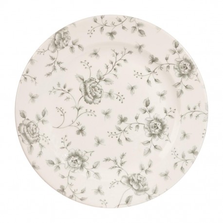 Churchill Rose Chintz Grey Bord 27,6cm – Set van 6 – Porselein