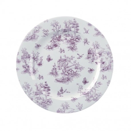 Churchill Toile Cranberry Bord 30,5 cm – Set van 6 Porseleinen Borden