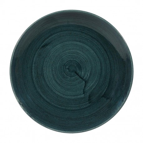 Churchill Stonecast Patina Rustic Teal Coupe Bord 22cm – Set van 12