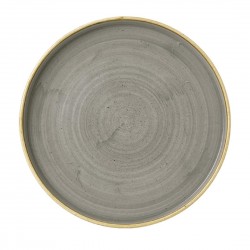Churchill Stonecast Grey Bord Met Opstaande Rand 22cm - Set van 6