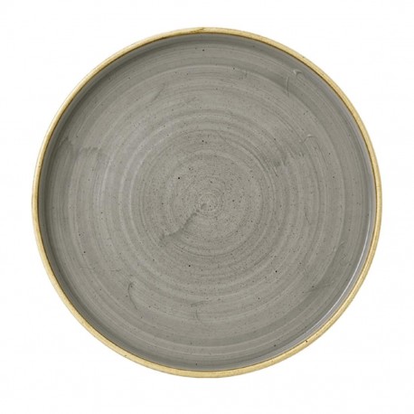 Churchill Stonecast Grey Bord Met Opstaande Rand 22cm - Set van 6