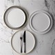 Churchill Stonecast Grey Bord Met Opstaande Rand 22cm - Set van 6