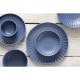 Olympia Koralliet Borden Blauw 205mm – Set van 6 – Porseleinen Serviesborden