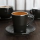Olympia koffiekop zwart 170 ml – steengoed – doos 12 stuks
