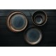 Olympia Ochre Diepe Kom Zwart Steengoed 170mm 900ml – Set van 6