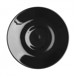 Olympia café espresso schoteltje zwart steengoed - set van 12 stuks