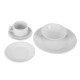 SPECIALE AANBIEDING: Olympia Athena Hotelware porseleinen serviesset, 5-delig wit (24 sets, 120 stuks)