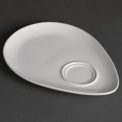 Olympia Whiteware Snackschotel 240mm – Porseleinen Bord Wit (12 Stuks)