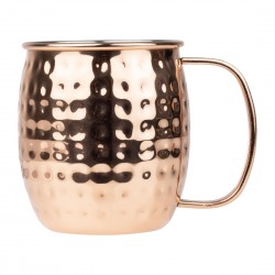 Olympia Gehamerde RVS Mok Koper Gecoat - 440ml