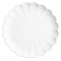 Olympia Bloom Geschulpte Borden Wit 226mm – Set van 6 – Porselein