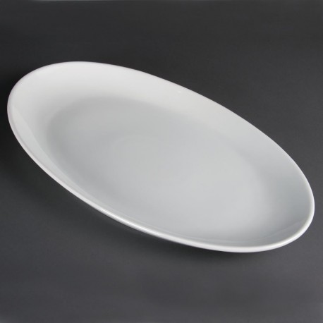 Olympia Whiteware Diepe Ovale Schaal 50cm - Porselein Wit