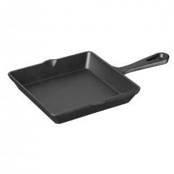 Olympia Gietijzeren Vierkante Pan 155x225mm – Zwart