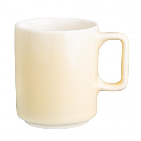 Olympia Fondant koffiekoppen lemon geel 170 ml – set van 6 – porselein