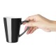 Olympia Café Latte Cup Zwart – 340 ml Steengoed (Set van 12)