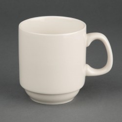 Olympia Ivory stapelbare mok 285ml – set van 12 stuks