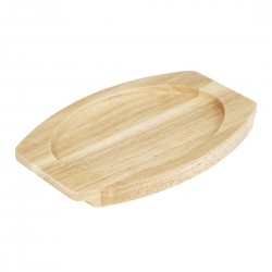Olympia Hevea Houten Onderbord voor Ovale Gietijzeren Schotel FW817 – 260x165mm