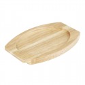 Olympia Hevea Houten Onderbord voor Ovale Gietijzeren Schotel FW817 – 260x165mm