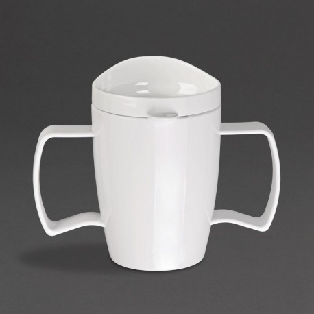 Olympia Kristallon Heritage drinkbeker met deksel 300ml wit (4 stuks)