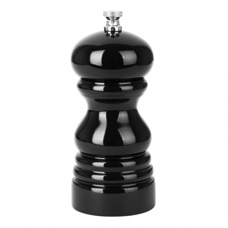 Olympia Hevea hout peper en zoutmolen zwart 125mm