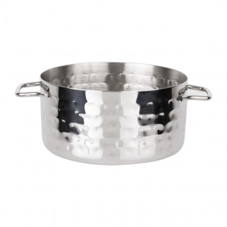 Olympia Mini Serveerpan Gehamerd RVS 460ml - Presentatie Braadpan Zilver