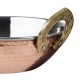 Olympia Koperen Kadai Schotel RVS met Messing Handvatten 660ml
