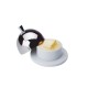 Botervloot met RVS cloche 4cl - APS Porselein & Zilver