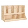 Olympia Cup en Sausstation Hevea Hout – Bruine Bekerhouder 450x120x240mm