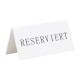 Securit Reserveringstafelstandaard 'Reserviert' - Wit Kunststof met Zwart Lettertype (Box 5)
