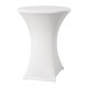 Samba stretch statafelhoes wit D2 – Attends tafelrok voor statafels met kruispoot