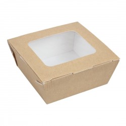 Huhtamaki recyclebare kartonnen dozen met venster medium 1070ml (270 stuks)