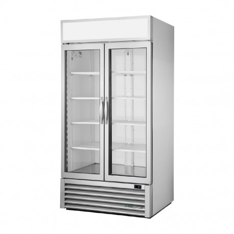 True koeling met 2 glazen deuren 991l aluminium gdm-35hc-tsl01