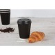 Fiesta deksel zwart voor Fiesta 340ml en 455ml koffiebekers (1000 stuks)