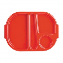 Olympia Kristallon polycarbonaat schaaltje met vakken klein rood 322mm