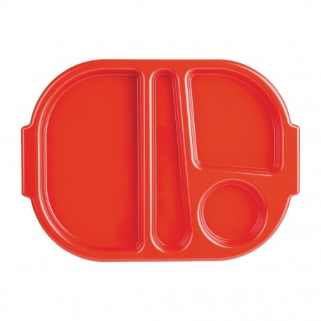 Olympia Kristallon polycarbonaat schaaltje met vakken klein rood 322mm