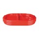 Olympia Kristallon polycarbonaat schaaltje met vakken klein rood 322mm