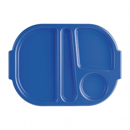 Olympia Kristallon polycarbonaat schaaltje met vakken klein blauw 322mm