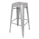 Bolero zilver stalen bistro barkruk
