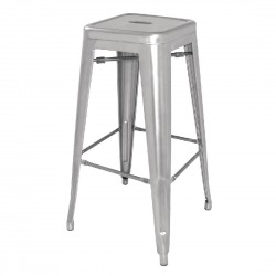 Bolero zilver stalen bistro barkruk
