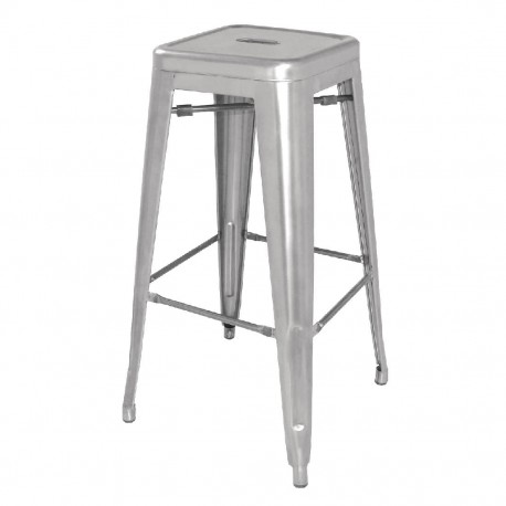 Bolero zilver stalen bistro barkruk