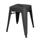 Bolero stalen lage bistro kruk zwart (4 stuks)