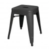 Bolero stalen lage bistro kruk zwart (4 stuks)