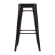 Bolero stalen bistro barkruk zwart (4 stuks)