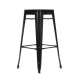 Bolero stalen bistro barkruk zwart (4 stuks)