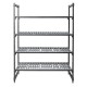 Cambro stelling 183cm hoog 4 schappen - 61cm diep - 137,5cm breed