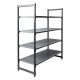 Cambro stelling 183cm hoog 4 schappen - 61cm diep - 152,5cm breed