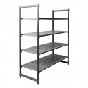 Cambro stelling 183cm hoog 4 schappen - 61cm diep - 152,5cm breed