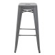 Bolero stalen bistro barkruk grijs (4 stuks)