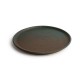 Olympia Canvas ronde borden met smalle rand groen 26,5cm